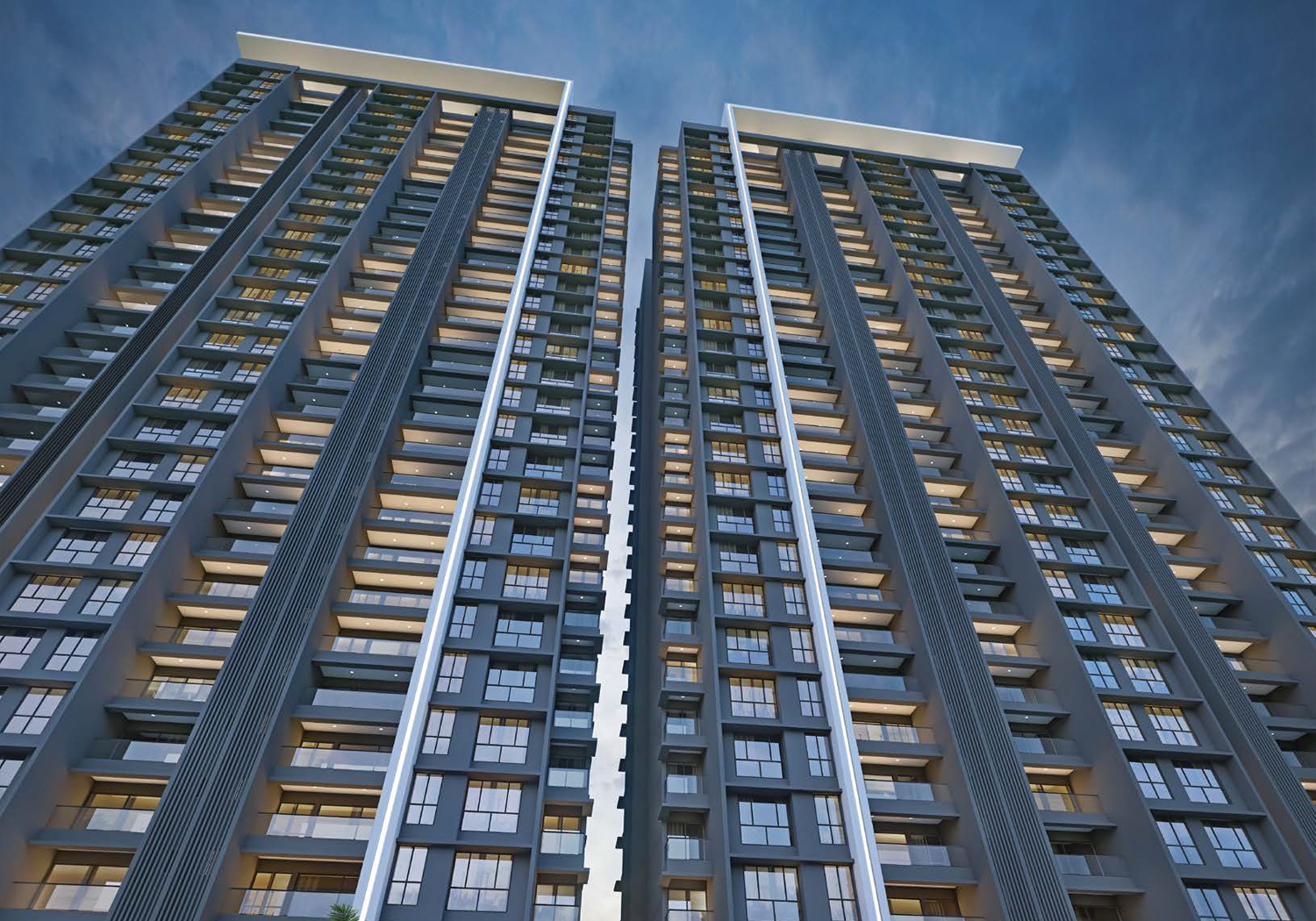 Exterior view of City One Vezdaa &mdash; photo gallery, images, brochure, amenities, cost sheet, price breakup, availability details, RERA number, RERA certificate, possession date, layout plan, logo, floor plan, master plan, and location map showcasing project highlights and features.